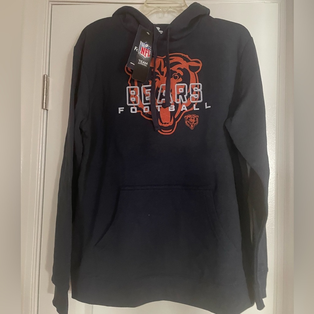 NWT Fanatics Black Chicago Bears Hoodie Sweatshirt L